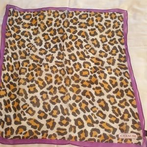 Coach scarf 100% silk